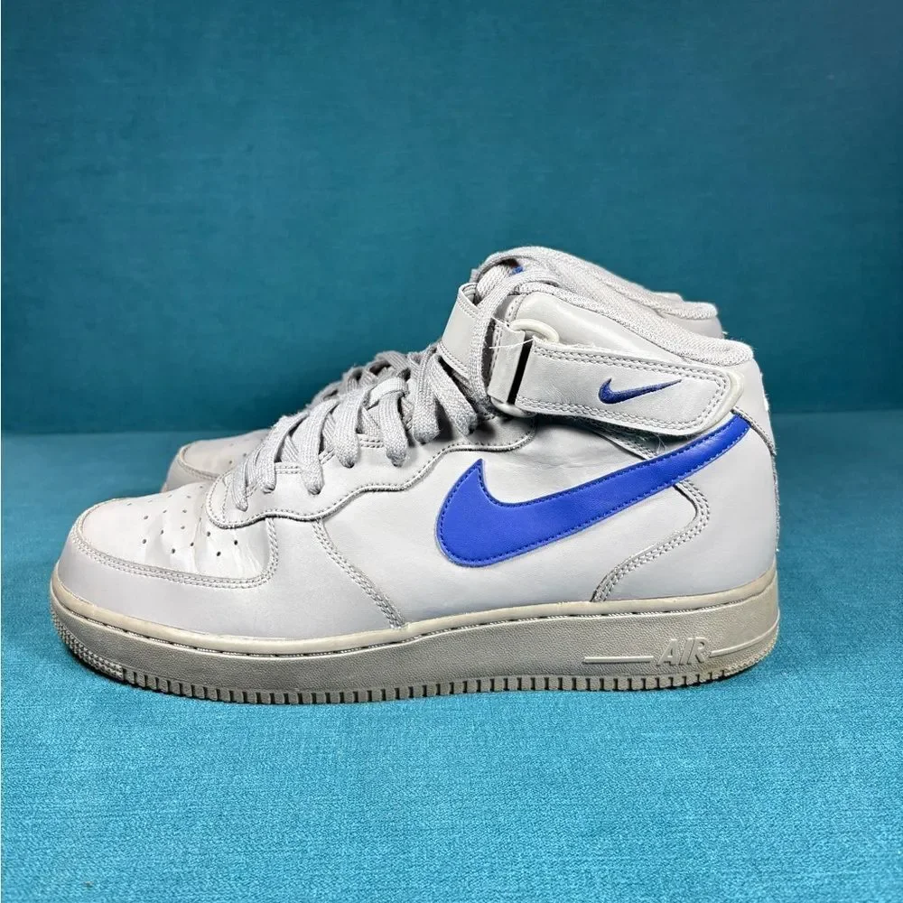 NIKE Air Force 1 Mid '07 'Dust Blue', mens US 10.5